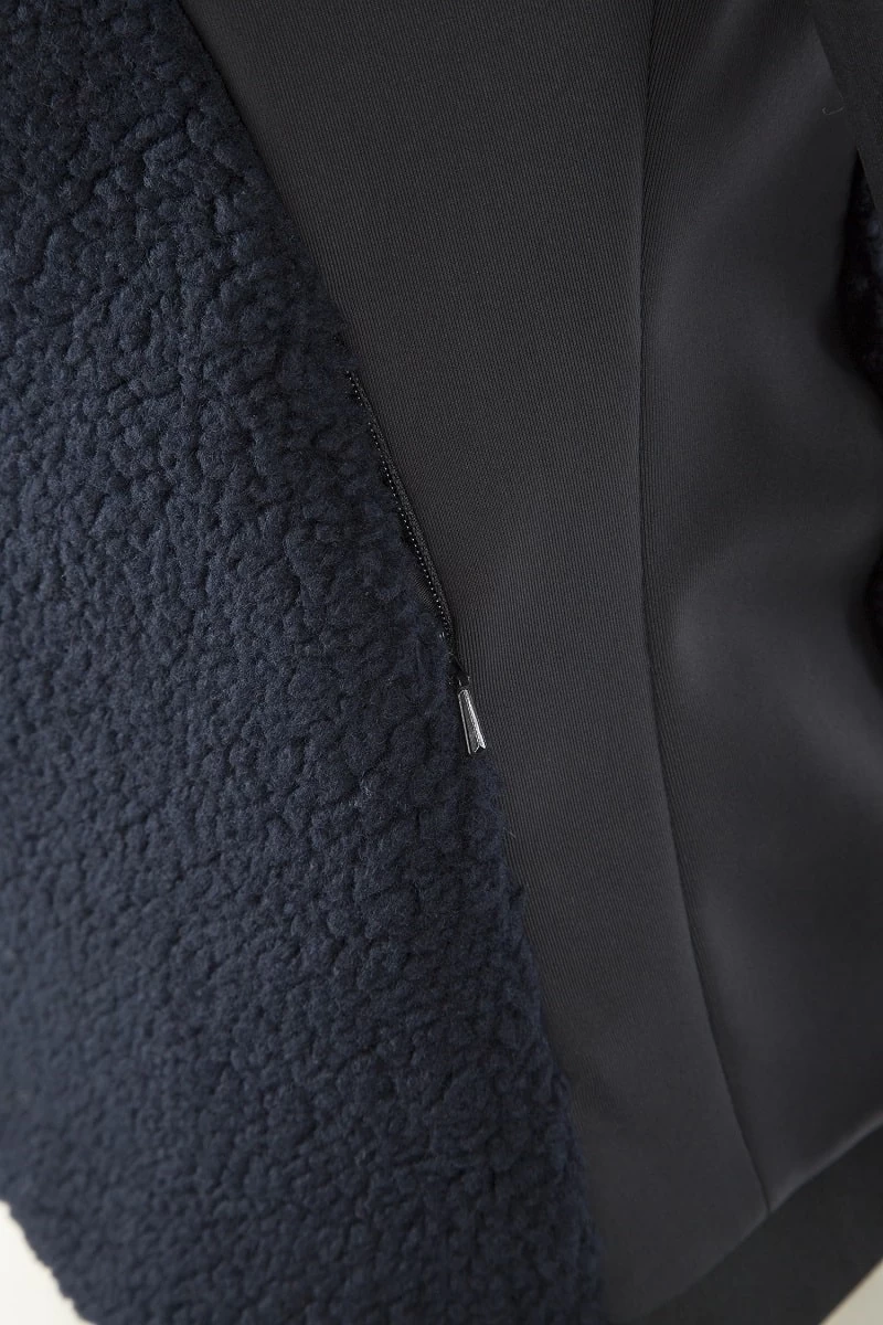 Anna Scarpati Lettonia Gewatteerde Jas Dames Navy - Afbeelding 3