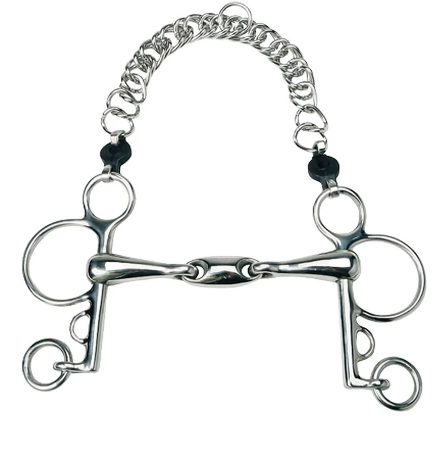 Metal AB Baby Pelham Dubbel Gebroken